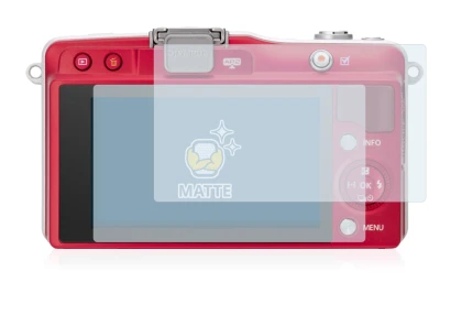 Image of the device Olympus PEN Mini E-PM2 with a wide variety of screen protectors.
