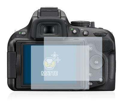 Image of the device Nikon D5200 with a wide variety of screen protectors.