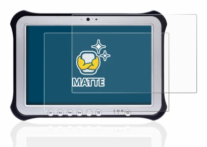 Image of the device Panasonic Toughpad FZ-G1 with a wide variety of screen protectors.