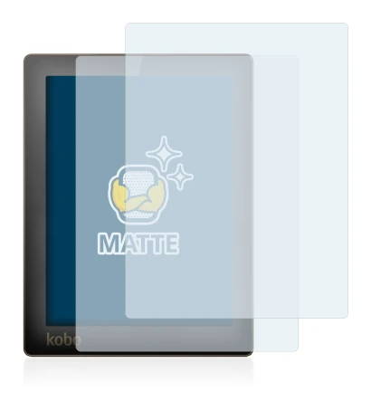 Image of the device Kobo Aura with a wide variety of screen protectors.