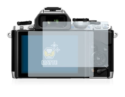 Image of the device Olympus OM-D E-M10 with a wide variety of screen protectors.