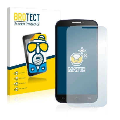 Front side of a product packaging with the brand logo BROTECT. Next to it is the device Alcatel One Touch Pop C7 7040E shown w