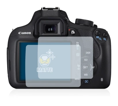 Image of the device Canon EOS 1200D with a wide variety of screen protectors.