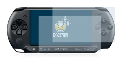 Image of the device Sony PSP 2000 with a wide variety of screen protectors.