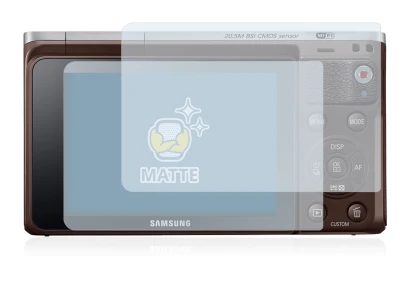 Image of the device Samsung NX Mini with a wide variety of screen protectors.