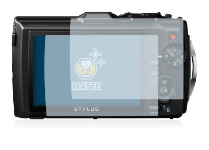 Image of the device Olympus Stylus Tough TG-3 with a wide variety of screen protectors.