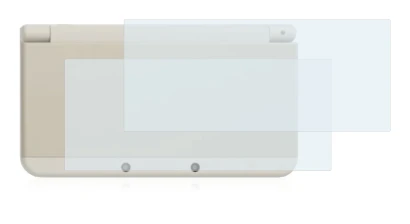 Image of the device Nintendo New 3DS (housing) with a wide variety of screen protectors.