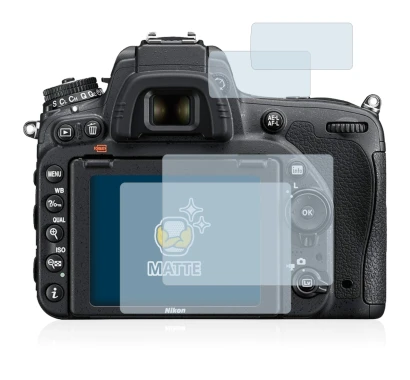 Image of the device Nikon D750 with a wide variety of screen protectors.
