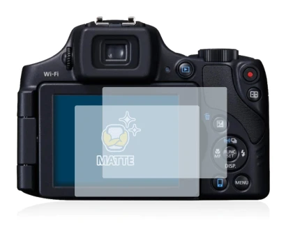 Image of the device Canon PowerShot SX60 HS with a wide variety of screen protectors.