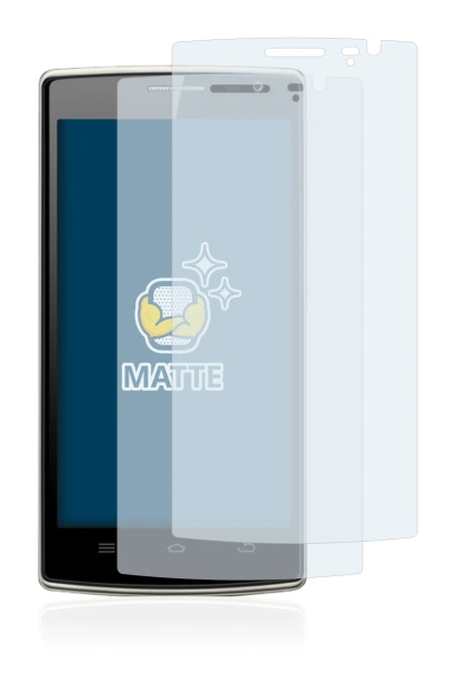 Image of the device THL 5000T with a wide variety of screen protectors.