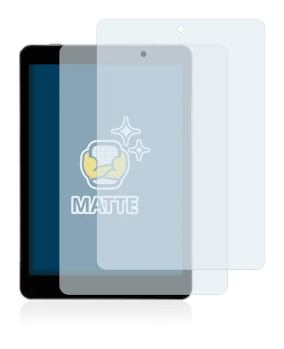 Image of the device Kiano SlimTab 8 with a wide variety of screen protectors.