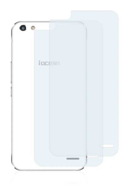 Image of the device iOcean X9 (Back) with a wide variety of screen protectors.
