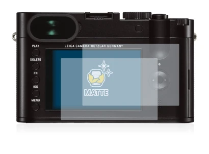 Image of the device Leica Q (Typ 116) with a wide variety of screen protectors.
