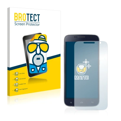 Front side of a product packaging with the brand logo BROTECT. Next to it is the device Landvo L8 shown with the corresponding