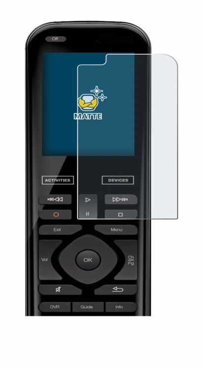 Image of the device Logitech Harmony 950 with a wide variety of screen protectors.