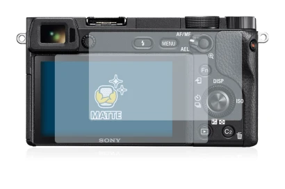 Image of the device Sony Alpha 6300 with a wide variety of screen protectors.