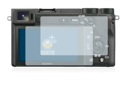 Image of the device Sony Alpha 6500 with a wide variety of screen protectors.