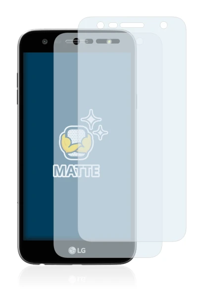 Image of the device LG X Power 2 with a wide variety of screen protectors.
