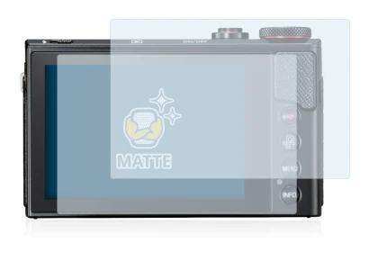Image of the device Canon PowerShot G9 X Mark II with a wide variety of screen protectors.