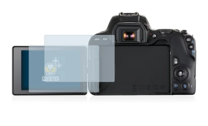 Image of the device Canon EOS 200D with a wide variety of screen protectors.