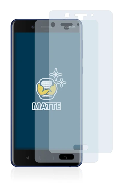 Image of the device Nokia 8 with a wide variety of screen protectors.