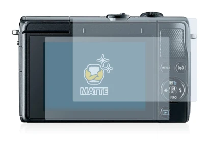 Image of the device Canon EOS M100 with a wide variety of screen protectors.
