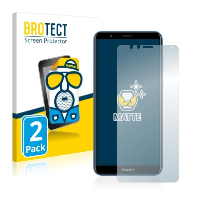 Front side of a product packaging with the brand logo BROTECT. Next to it is the device Honor 7X shown with the corresponding 