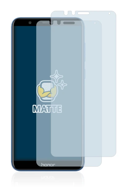 Image of the device Honor 7X with a wide variety of screen protectors.