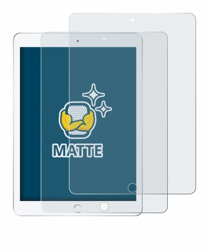 Image of the device Apple iPad 9.7" 2018 (6th. Gen.) with a wide variety of screen protectors.