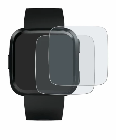 Image of the device Fitbit Versa with a wide variety of screen protectors.
