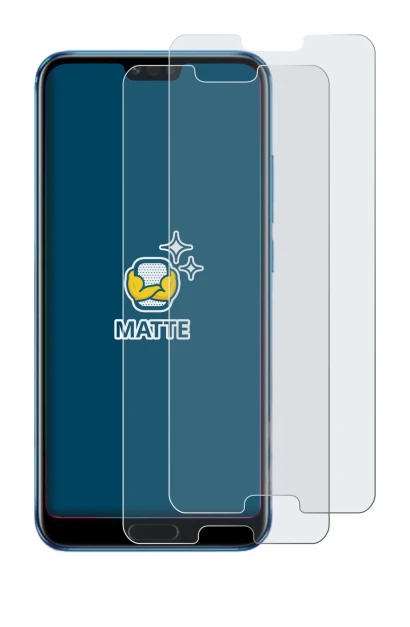 Image of the device Honor 10 with a wide variety of screen protectors.