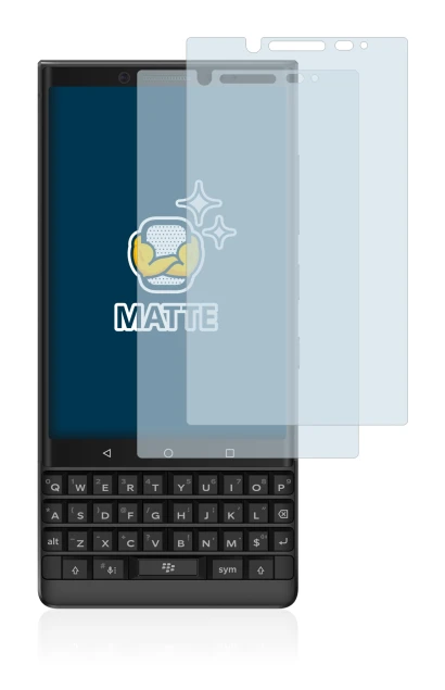 Image of the device BlackBerry Key2 with a wide variety of screen protectors.