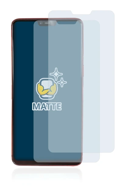 Image of the device Oppo R15 Pro with a wide variety of screen protectors.