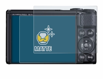Image of the device Canon PowerShot SX740 HS with a wide variety of screen protectors.