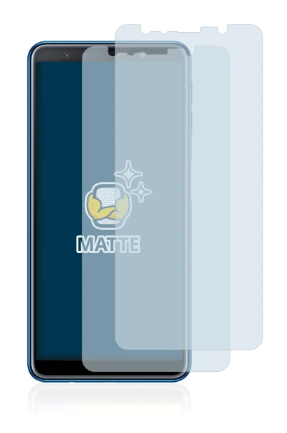 Image of the device Samsung Galaxy A7 2018 with a wide variety of screen protectors.