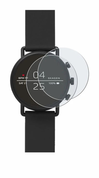 Image of the device Skagen Smartwatch Falster 2 with a wide variety of screen protectors.