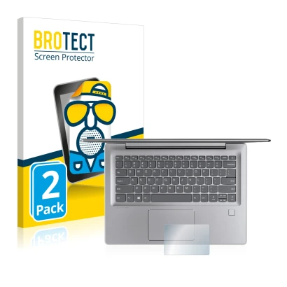 Front side of a product packaging with the brand logo BROTECT. Next to it is the device Lenovo IdeaPad 530s (14") Touchpad sho