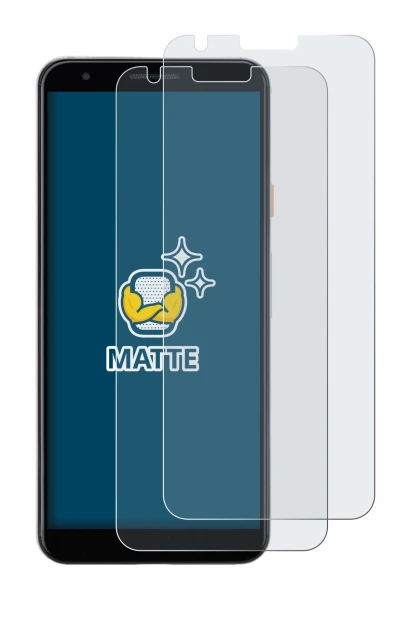 Image of the device Google Pixel 3a with a wide variety of screen protectors.