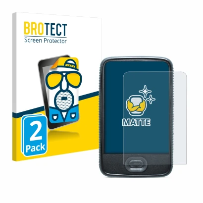 Front side of a product packaging with the brand logo BROTECT. Next to it is the device Dexcom G6 Receiver CGM shown with the 