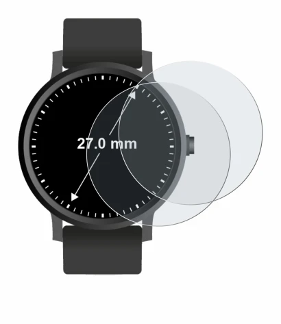 Image of the device Circular Displays (ø: 27 mm) with a wide variety of screen protectors.