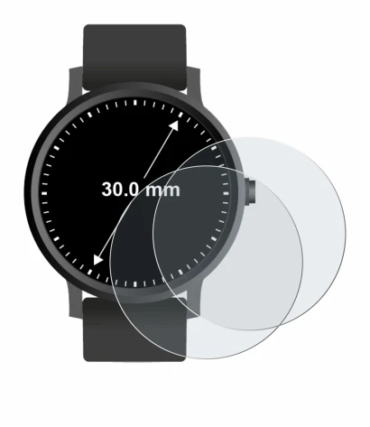 Image of the device Circular Displays (ø: 30 mm) with a wide variety of screen protectors.