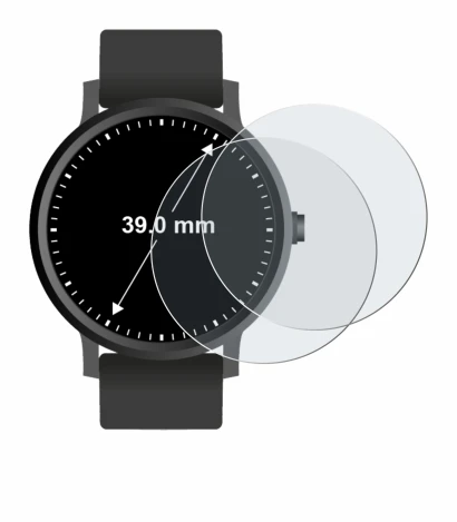 Image of the device Circular Displays (ø: 39 mm) with a wide variety of screen protectors.