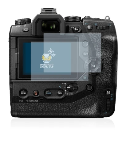 Image of the device Olympus OM-D E-M1X with a wide variety of screen protectors.