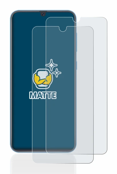 Image of the device Samsung Galaxy A40 with a wide variety of screen protectors.