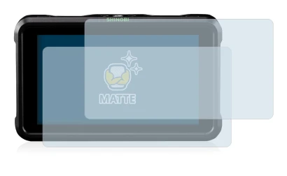 Image of the device Atomos Shinobi with a wide variety of screen protectors.