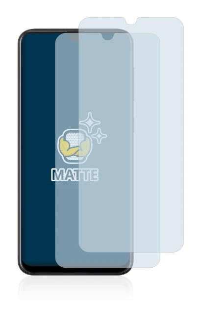 Image of the device Samsung Galaxy A20 with a wide variety of screen protectors.