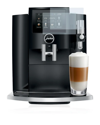 Image of the device Jura S8 with a wide variety of screen protectors.