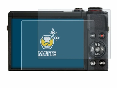 Image of the device Canon PowerShot G7 X Mark III with a wide variety of screen protectors.