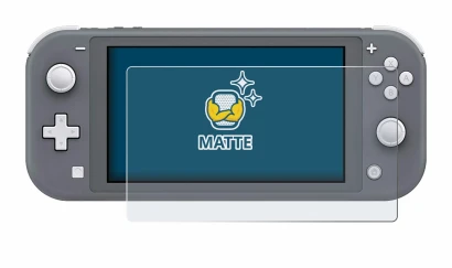 Image of the device Nintendo Switch Lite with a wide variety of screen protectors.