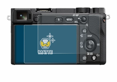 Image of the device Sony Alpha 6100 with a wide variety of screen protectors.